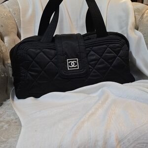 Chanel Black Quilted Travel Bag